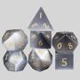Grey Opal Gem Dice D&D Polyhedral Dice Set