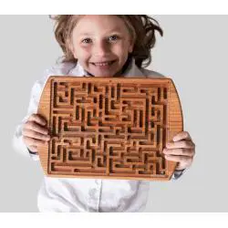 Kids Bamboo Marble Maze Game - Educational Brain Toy Gift
