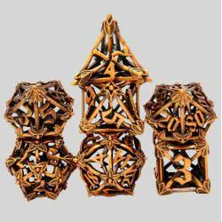Custom Logo DND Dice Set - 7Pcs Polyhedral Metal Dice Box