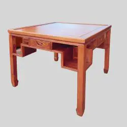 Teak Mahjong Table - Restaurant, Home, Drink Holders