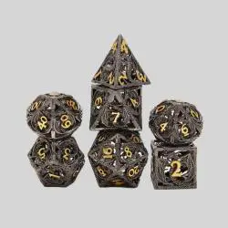 Cthulhu Metal Dice Set - Polyhedral Resin Dice
