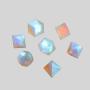 Rainbow Prism DND Gem Dice Set - Custom Polyhedral Glass Dice