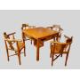 Teak Mahjong Table - Restaurant, Home, Drink Holders