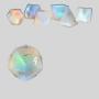 Rainbow Prism DND Gem Dice Set - Custom Polyhedral Glass Dice