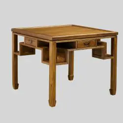 Teak Mahjong Table - Restaurant, Home, Drink Holders