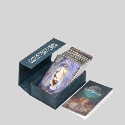 Custom Tarot Cards - Silver Gold Edge, Holographic Oracle Deck (Rigid Box)