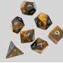 Tiger's Eye D&D Dice Set - 7PC RPG Dice Game Set