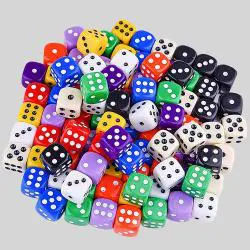 Custom Printed Dice Wholesale - 16mm Square Plastic Dice