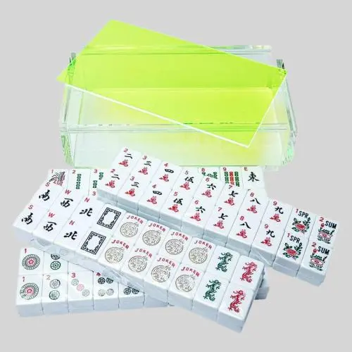 Multi-Color Acrylic Mahjong Tile Storage Box Multi-Color Acrylic Mahjong Tile Storage Box