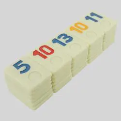 Rummy Game Set - Melamine Ivory Chips (No Box)