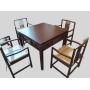 4-Person Solid Wood Mahjong Dining Table - Dual Use