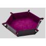 Udixi Custom Logo Dice Tray Folding Hexagon PU Leather Dice Holder