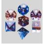 Custom Sha5p Dice Set - 7 Pcs Resin Liquid Core Dice
