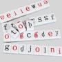 OEM Engraved Acrylic Alphabet Toy, Mahjong Tiles, Educational Game