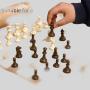 Blue & Black Leather Chess Travel Set