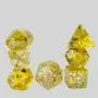 Custom Gold Foil Polyhedral Resin Dice Set - 7pcs D&D RPG Custom Gold Foil Polyhedral Resin Dice Set - 7pcs D&D RPG
