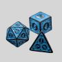 Udixi Polyhedral Acrylic Dice Set - Blue D20 D10 D6 Set