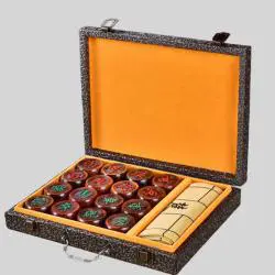 Chinese Sandalwood Chess Set - Polished, DIY Tray