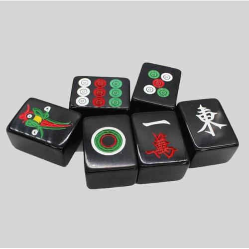 Black Cool Mahjong Set - Acrylic Majiang Tiles, Deluxe Entertainment