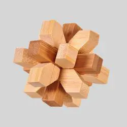 Bamboo Luban Lock Puzzle Toys - Vintage Wooden Gift