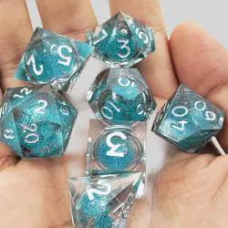 Resin D&D Dice Set - Handcrafted Polyhedral Dice