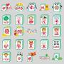 Cartoon Mahjong Stickers - Waterproof Vinyl Decals
