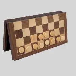 Magnetic Folding Wooden Chess Set - Adult Kids Game