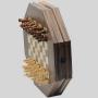 Octagonal Magnetic Wooden Chess Set - 35x35cm