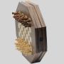 Octagonal Wooden Magnetic Chess Set - 35x35cm