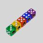 Dice Shape Tire Valve Caps - Universal ABS Dust Covers