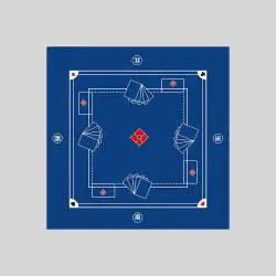 Luxury Square Rubber Game Mat - Chess Poker Mahjong Table Mat