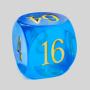 Translucent Backgammon Doubling Dice - 30mm Assorted Colors