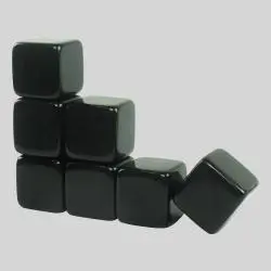 20mm Acrylic Dice - Custom Black Blank Game Dice