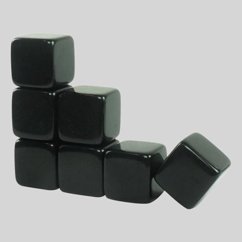 20mm Acrylic Dice - Custom Black Blank Game Dice