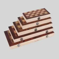 3 in 1 Chess Set Wooden Folding Game Board