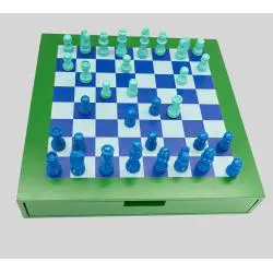 Handmade Wooden Chess Set - Stylish & Educational Toy