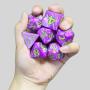 HD Big Purple Pearl Dice Set - D&D RPG Gaming Dice