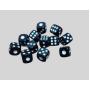 10mm White Black D6 Dice - Mini Polyhedral Game Dice