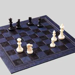 Chess Board Mat PU Leather Foldable Storage Gift