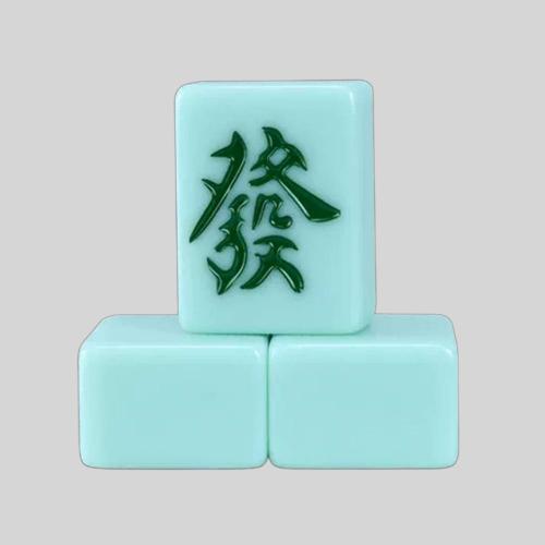 29mm Custom Green Magnetic Mahjong Tiles Set