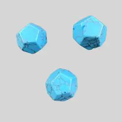 Natural Stone Dice, Jade Games, Blue Turquoise Gemstone Crafts