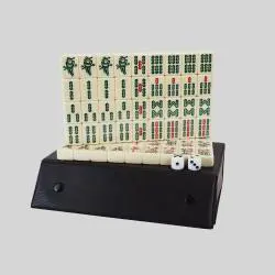 Professional 30mm Mahjong Tiles Set - 144pcs Ivory with PVC Box