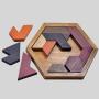 Hexagonal Wooden Puzzle Toys, Montessori Educational Games