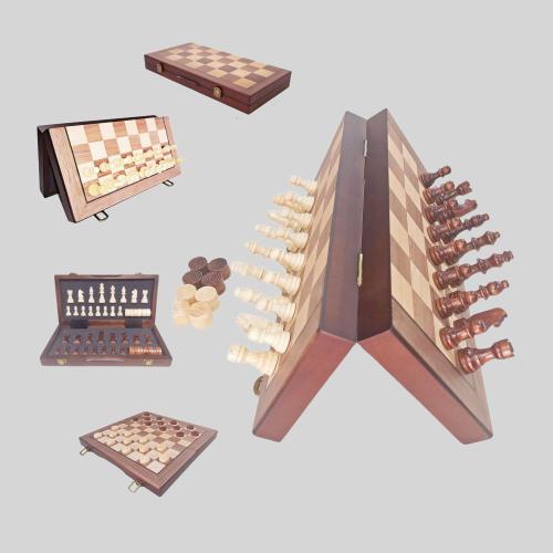 2 in 1 Magnetic Chess & Checkers Board Gift Box 2 in 1 Magnetic Chess & Checkers Board Gift Box