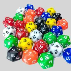 High Quality Icosahedron D20 Dice - Bulk Random Polyhedral Dice for D&D