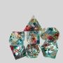 Custom D&D Polyhedral Dice Set - 7pcs Resin Flower Dice