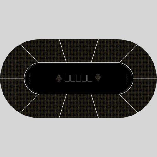 Customizable Poker Mat - 10 Player Texas Casino Table