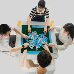 BenBest Folding Plastic Mahjong Table - Indoor Outdoor Games