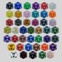 High Quality Icosahedron D20 Dice - Bulk Random Polyhedral Dice for D&D