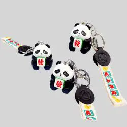 Panda Keychain, Sparrow, Light, Plastic, Custom Logo